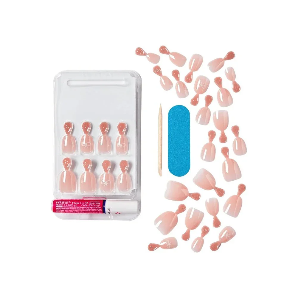 KISS Voguish Fantasy Nails Real Short Length & Toenails Pedicure Kit Set